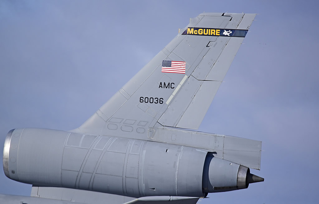 U.S. Air Force Air Mobility Command KC10, 60036, from McGuire AFB at Châteauroux-Centre "Marcel Dassault" Airport in France